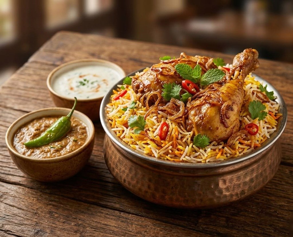 Hyderabadi Chicken Dum Biryani